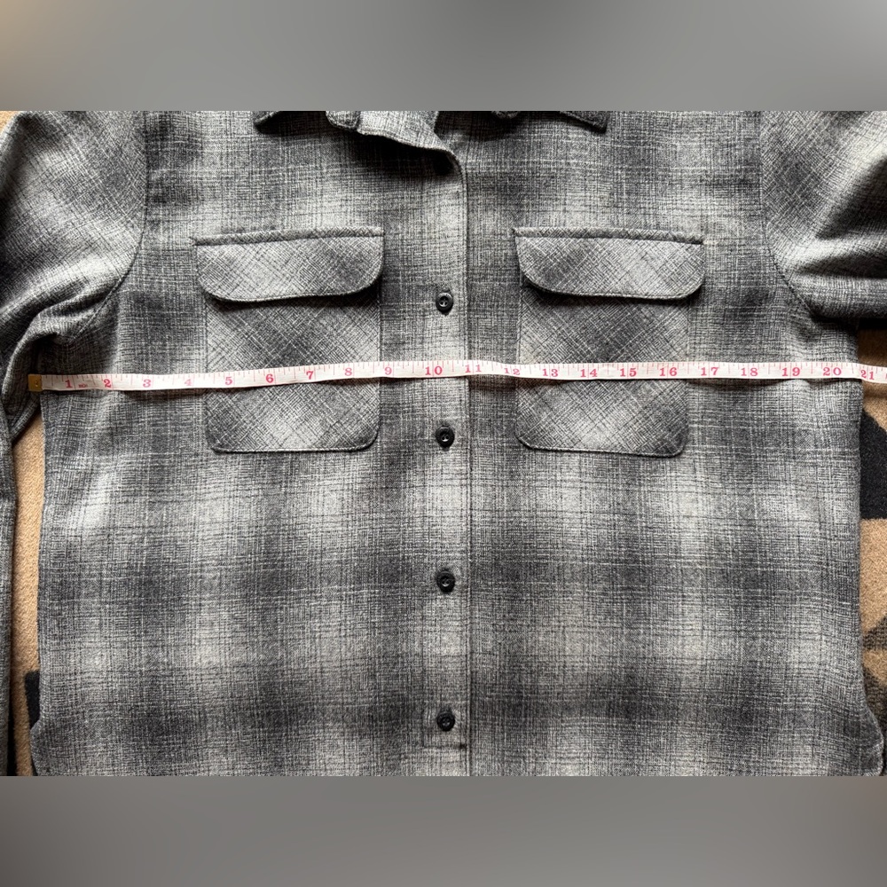 Pendleton Cropped Lodge Wool Shirt Women’s Medium - Picture 6 of 9